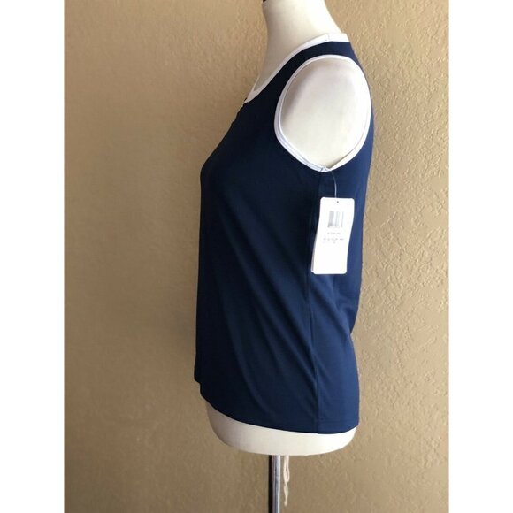 ASICS Juniorsr Navy Blue Court Diva BT1017 Girl Tank Shirt Size L - Picture 7 of 7